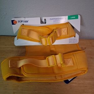 Top Paw Large Customizable Yellow Dog Harness